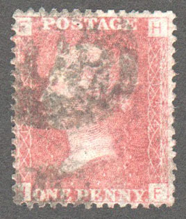Great Britain Scott 33 Used Plate 154 - HF - Click Image to Close